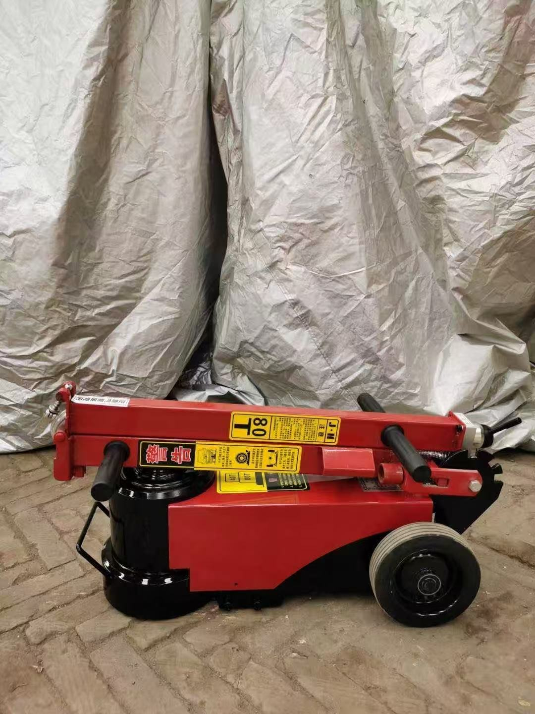 Kích dùng hơi 2 tầng nâng 80T mạ crom+bộ tách rời